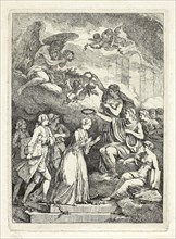 Plate from, Nella Venuta, 1764, Etienne de Lavallée-Poussin, French, 1735–1802, France, Etching in