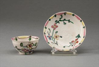 Miniature Cup and Saucer, 1760/69, Staffordshire, England, Staffordshire, Salt-glazed stoneware,