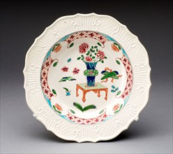 Plate, 1760/69, Staffordshire, England, Staffordshire, Salt-glazed stoneware, polychrome enamels, H