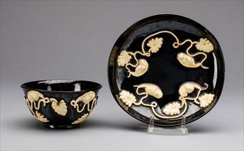 Cup and Saucer, c. 1750/65, Staffordshire, England, Staffordshire, Lead-glazed earthenware