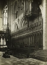 Ely Cathedral: Choir Stalls, 1891, Frederick H. Evans, English, 1853–1943, England, Lantern slide,