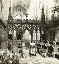 Ely Cathedral: Choir to West, 1891, Frederick H. Evans, English, 1853–1943, England, Lantern slide,