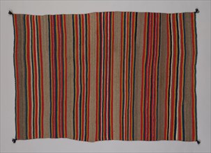 Shoulder Blanket with Plain-Stripe Design, 1860/90, Navajo (Diné), Northern New Mexico or Arizona,