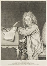 Portrait of Jean-Féry Rebel, Composer to the King, 1726/31, Jean Moyreau (French, 1690-1762), after