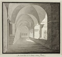 The Cloister of San Lorenzo Fuori le Mura, Rome, 1827, Unknown Artist, German or Scandinavian, 19th