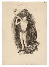 Man with an Ax, 1893/94, Paul Gauguin, French, 1848–1903, France, Pen and black ink, and brush and