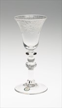 Wine Glass, c. 1745, England, Newcastle upon Tyne, England, Glass, 17.8 × 8.3 cm (7 × 3 1/4 in.)