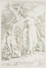 Ceres and Phytalus, c. 1662, Salvator Rosa, Italian, 1615-1673, Italy, Etching with drypoint in