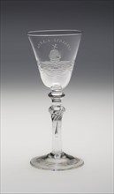 Wine Glass, c. 1750, England, Newcastle upon Tyne, Engraved in the Netherlands, England, Glass, 17