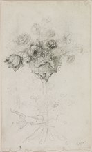 Vase of Flowers, May 1857, Pierre Auguste Renoir, French, 1841–1919, France, Graphite on white wove