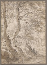 A Forest Interior, with a Seated Figure, n.d., Herman Saftleven, Dutch, 1609-1685, Netherlands,
