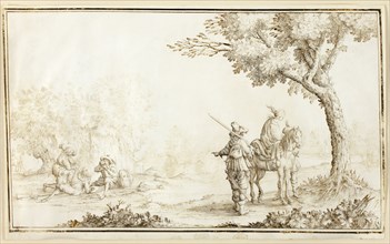 Landscape with Travelers, early 1630s, Valerio Spada (Italian, 1613-1688), after Jacques Callot