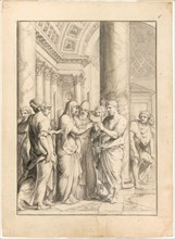 Marriage of the Virgin, c. 1640, Jacques Stella, French, 1596-1657, France, Pen and black ink, with