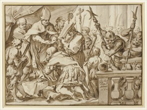 Coronation of Otto the Great in the Church of Saint’Ambrogio, Milan, 1650, Johann Christophorous