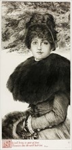 A Walk in the Snow, 1880, James Tissot, French, 1836-1902, France, Etching and drypoint in black