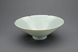 Lobed Bowl with Lotus Scrolls, Southern Song dynasty (1127–1279), China, Qingbai ware, porcelain