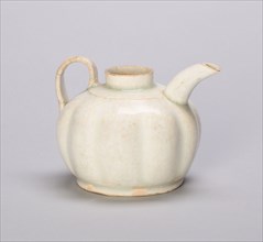 Lobed Melon-Shaped Ewer, Song dynasty (960–1279), China, Qingbai ware, porcelain with underglaze