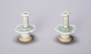 Pair of Miniature Candlestands with Petal-lobed Nozzles, Southern Song dynasty (1127–1279), late