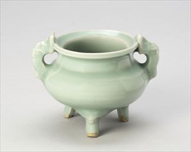 Tripod Incense Burner (Censer) with Monster-Head Feet and Loop Handles, Southern Song dynasty