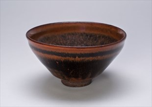 Teabowl, Song dynasty (960–1279), 12th/13th century, China, Jian ware, stoneware with dark brown