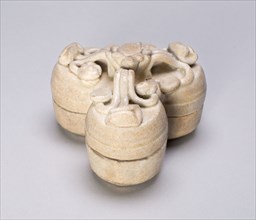 Triple Covered Box with Branches of Floral Heads, Song dynasty (960–1279), China, Celadon-glazed