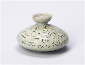 Oil bottle with Scrollwork, Goryeo dynasty (918–1392), 12th/13th century, Korean, South Korea,