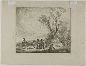 Wayfarer’s Camp, 1730, Christian Wilhelm Ernst Dietrich, German, 1712-1774, Germany, Etching on