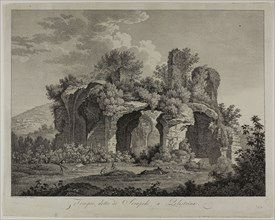 Temple of the Serapide Palestrina, 1793, Friedrich Wilhelm Gmelin, German, 1760-1820, Germany,