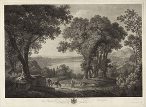 Ber See von Albano bei Rom, 1796, Friedrich Wilhelm Gmelin, German, 1760-1820, Germany, Etching on