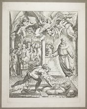 The Struggle Between the Devil and St Francis of Assisi for the Soul of Guido da Montefeltro, plate