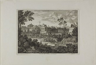 Ruins of the Palace of the Caesars, plate 18 from Die Römische Ansichten, 1810, Joseph Anton Koch,