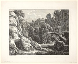 Landscape with the Temptation of Christ, 1799, Johann Christian Reinhart, German, 1761-1847,