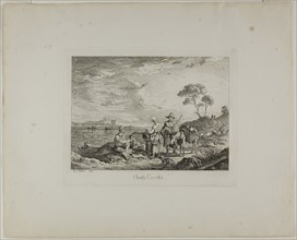 Monte Circello, 1831, Ludwig Richter, German, 1803-1884, Germany, Etching on ivory wove paper, 155