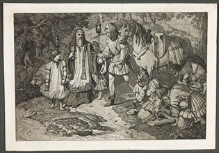 Rudolph of Habsburg and the Priest, 1809, Karl Russ, German, 1799-1843, Germany, Etching and
