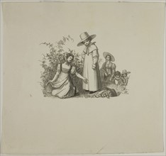Family with Picnic Baskets, 1820, Ludwig Ferdinand Schnorr von Carolsfeld, German, 1788-1853,