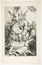 The Graces on the Tomb of Watteau, n.d., François Boucher, French, 1703-1770, France, Etching on