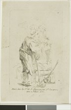 A Poorly Dressed Peasant, 1755/70, François Boucher, French, 1703-1770, France, Etching on tan laid