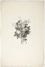Bouquet with Roses, from Collection of Different Bouquets of Flowers, Invented and Drawn by Jean