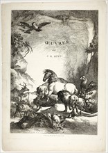 Title Page from Oeuvres de J. B. Huet, 1796–99, Jean Baptiste Huet, French, 1745-1811, France,