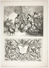 Plate Thirteen of 38 from Oeuvres de J. B. Huet, 1796–99, Jean Baptiste Huet, French, 1745-1811,