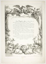Biography Page from Oeuvres de J. B. Huet, 1796–99, Jean Baptiste Huet, French, 1745-1811, France,
