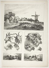 Plate 28 of 38 from Oeuvres de J. B. Huet, 1796–99, Jean Baptiste Huet, French, 1745-1811, France,