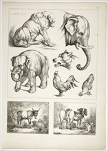 Plate 32 of 38 from Oeuvres de J. B. Huet, 1796–99, Jean Baptiste Huet, French, 1745-1811, France,