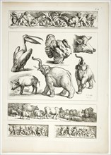 Plate 34 of 38 from Oeuvres de J. B. Huet, 1796–99, Jean Baptiste Huet, French, 1745-1811, France,