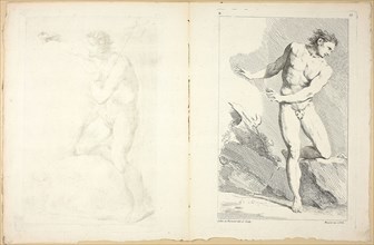 Figure (recto and verso), from Seconde livre de figures d’Academies gravées en Partie par les
