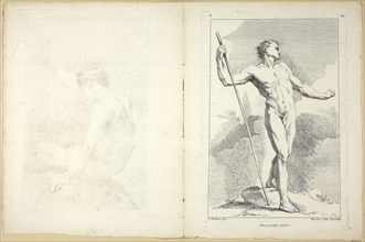 Figure (recto and verso), from Seconde livre de figures d’Academies gravées en Partie par les