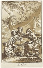 Taste, 1774, Jean Baptiste Le Prince, French, 1734-1781, France, Aquatint and etching on ivory laid