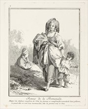 Return Walk, plate four from Suite de Divers Habillements de Peuples du Nord, 1765, Jean Baptiste