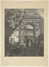 Frontispiece, plate one from Vasi Invention, 1768, published 1770, Jean-Laurent Legeay, French,