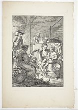 The Household Peasant, 1784, Pierre Lelu, French, 1741-1810, France, Etching on ivory wove paper,